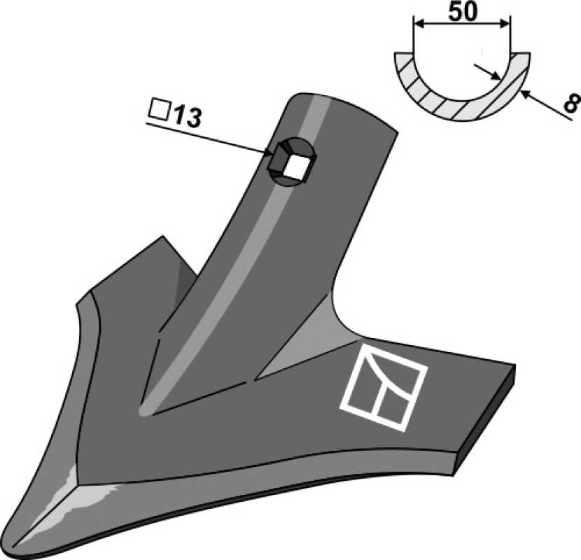 Gänsefussschar 240mm